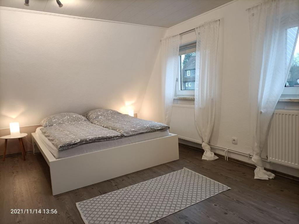 Postel nebo postele na pokoji v ubytování Ferienwohnung Knebel
