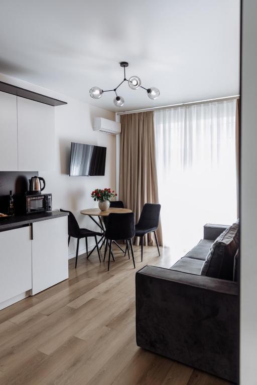 Kuchyň nebo kuchyňský kout v ubytování Arena Apart - Hotel