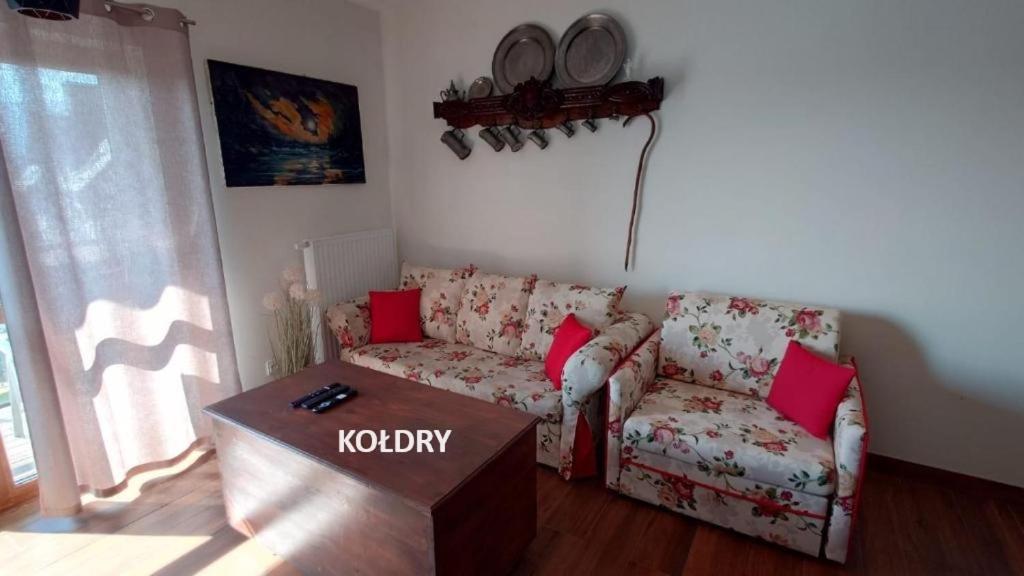 Posezení v ubytování Green Park Resort A8 - Apartament Waloński - z dostępem do basenu, sauny, jacuzzi, siłowni - Widok z 3 stron budynku