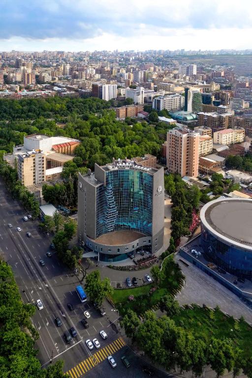 Nespecifikovaný výhled na destinaci Jerevan nebo výhled na město při pohledu z hotelu