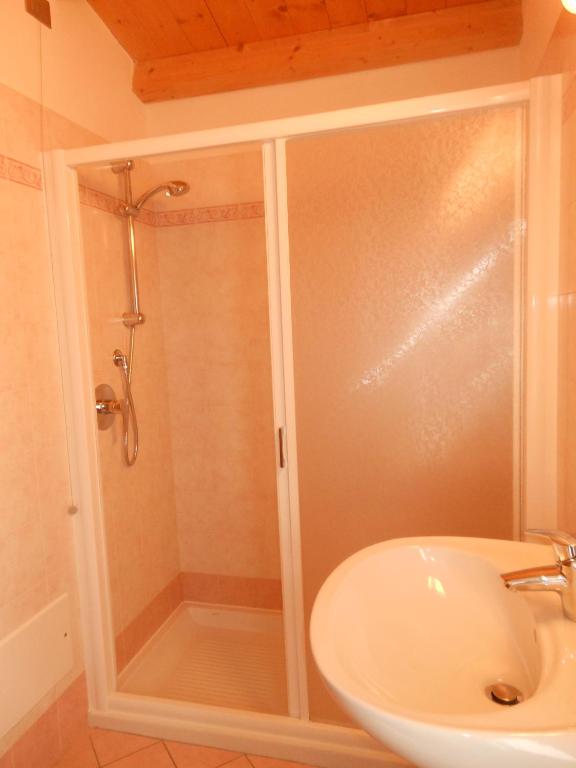 Koupelna v ubytování Hotel Montebaldina
