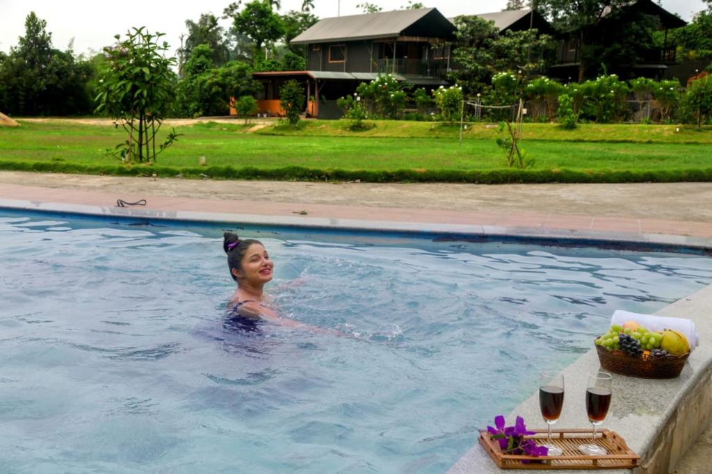 Bazén v ubytování Niyatma Wayanad Pool Resort by VOYE HOMES nebo v jeho okolí