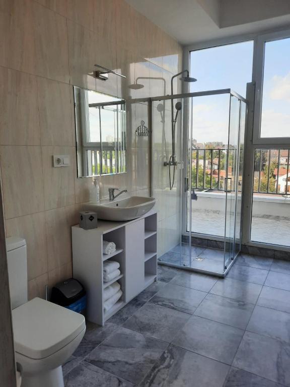 Koupelna v ubytování Glass Cube Hotel