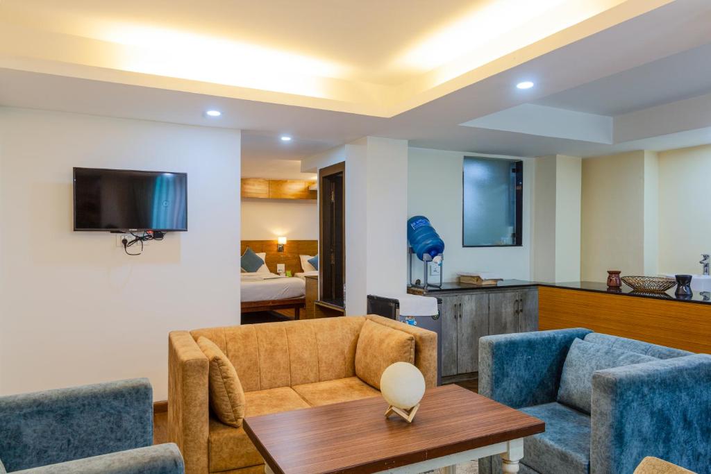TV a/nebo společenská místnost v ubytování Hotel Tradition & Spa