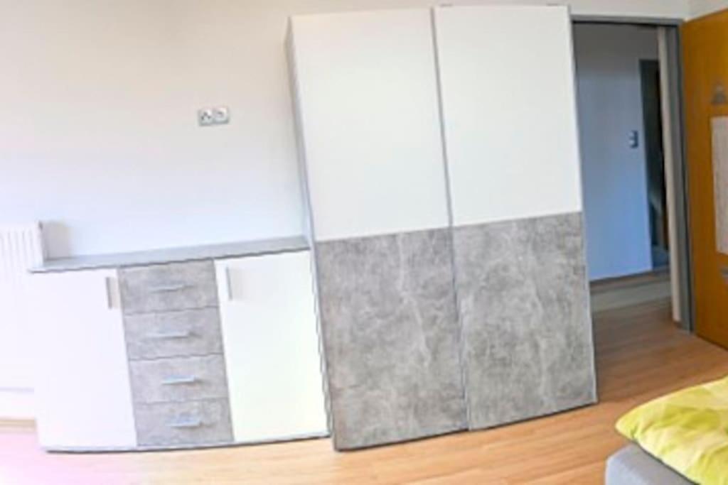 Kuchyň nebo kuchyňský kout v ubytování Ferienwohnung Schaffer