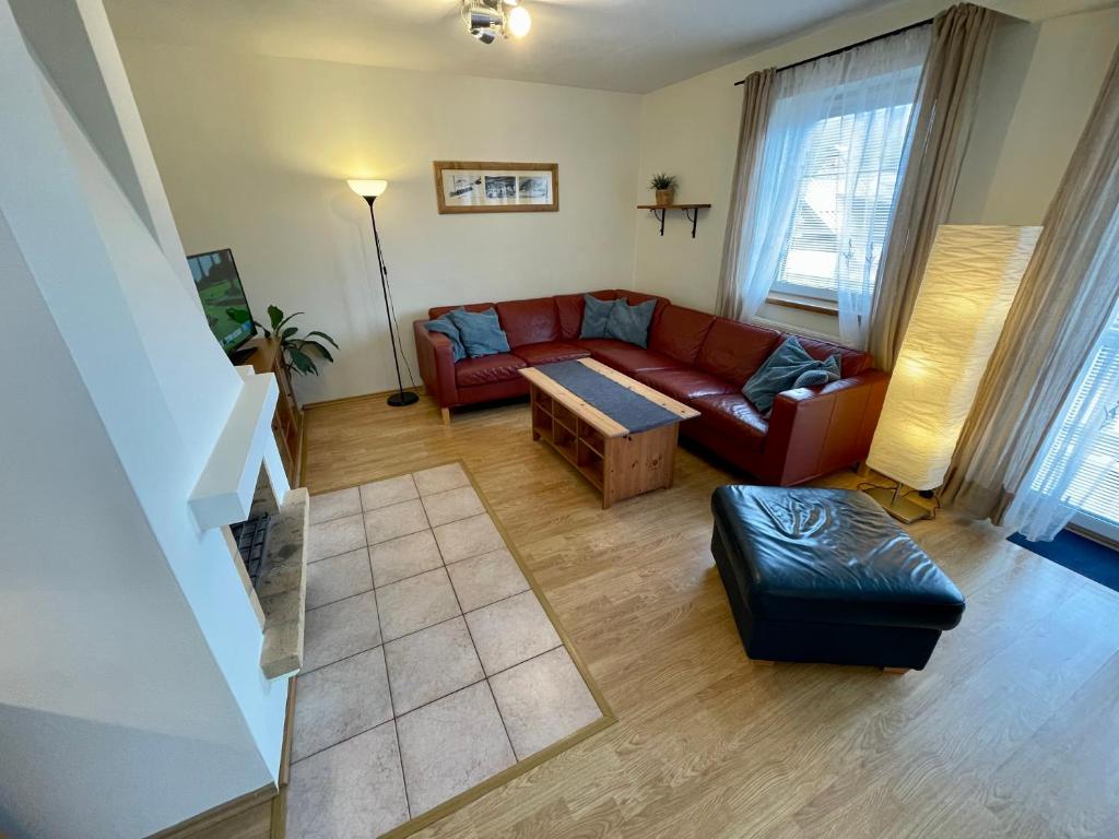 Posezení v ubytování King size apartmán Pension Monika