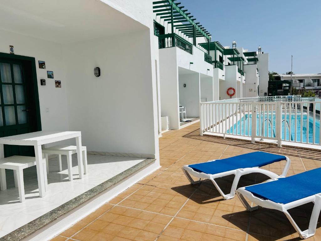 The swimming pool at or close to -MONTORIAN Apartments -LANZAROTE