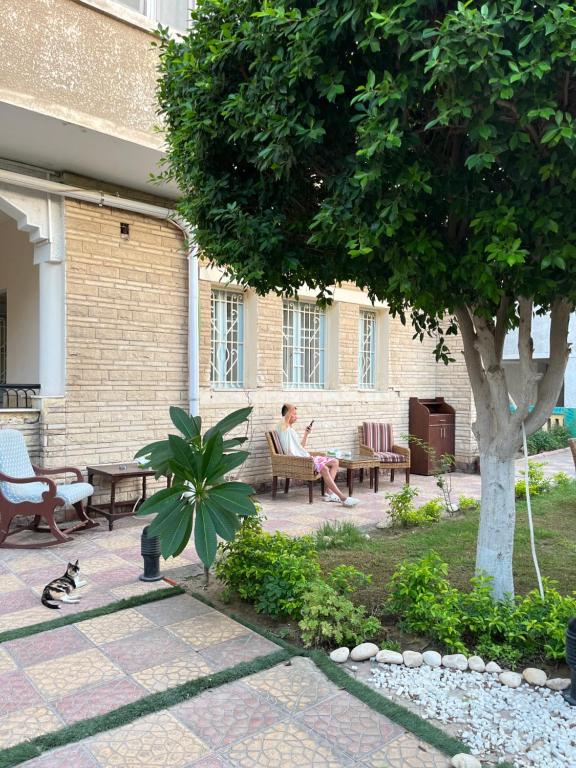 Villa Khufu Pyramids Hotel外面的花园