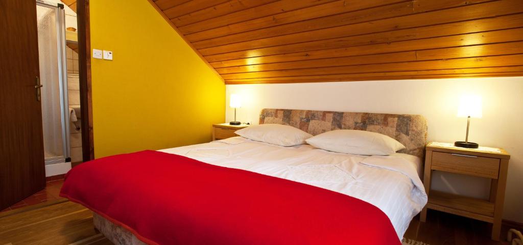 Postel nebo postele na pokoji v ubytování Rooms Pevc & Hostel Ljubno ob Savinji