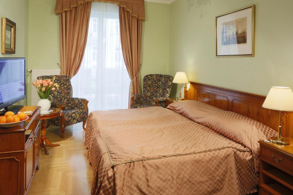 Krevet ili kreveti u jedinici u okviru objekta Hotel Bristol