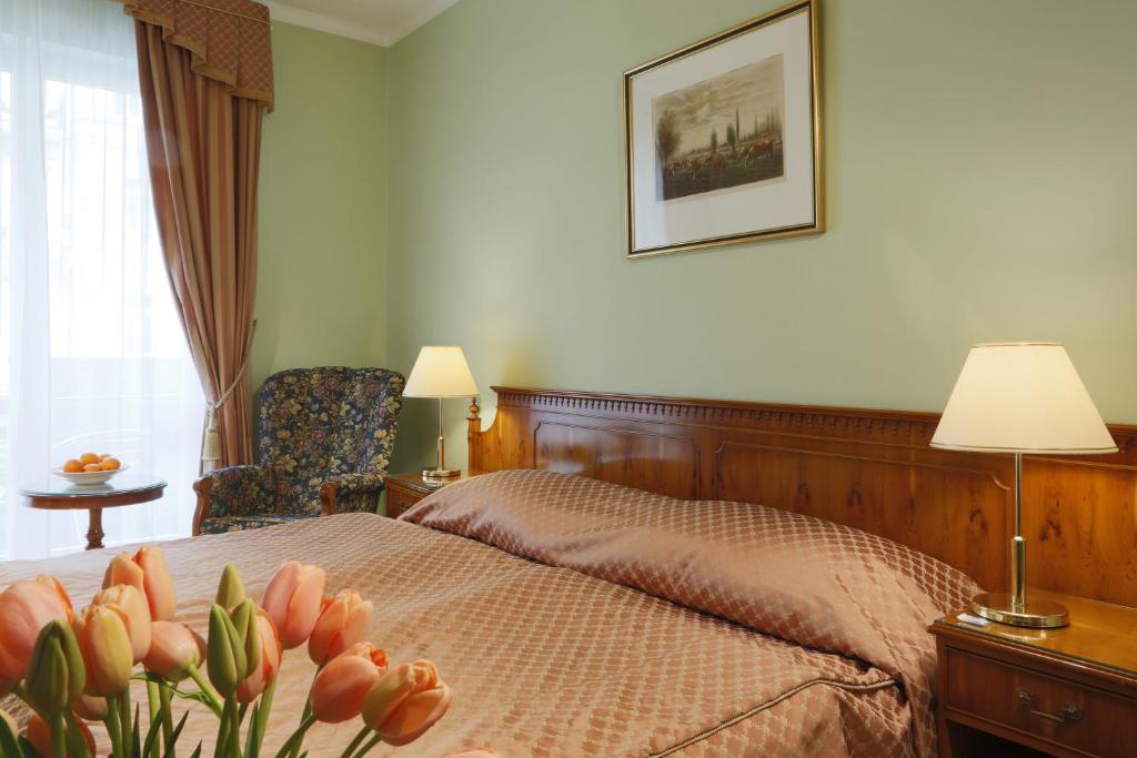 Krevet ili kreveti u jedinici u okviru objekta Hotel Bristol