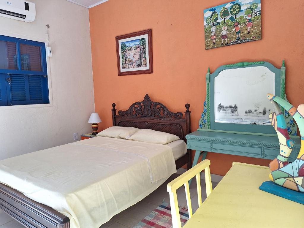 Postel nebo postele na pokoji v ubytování Casa na Praia com Piscina