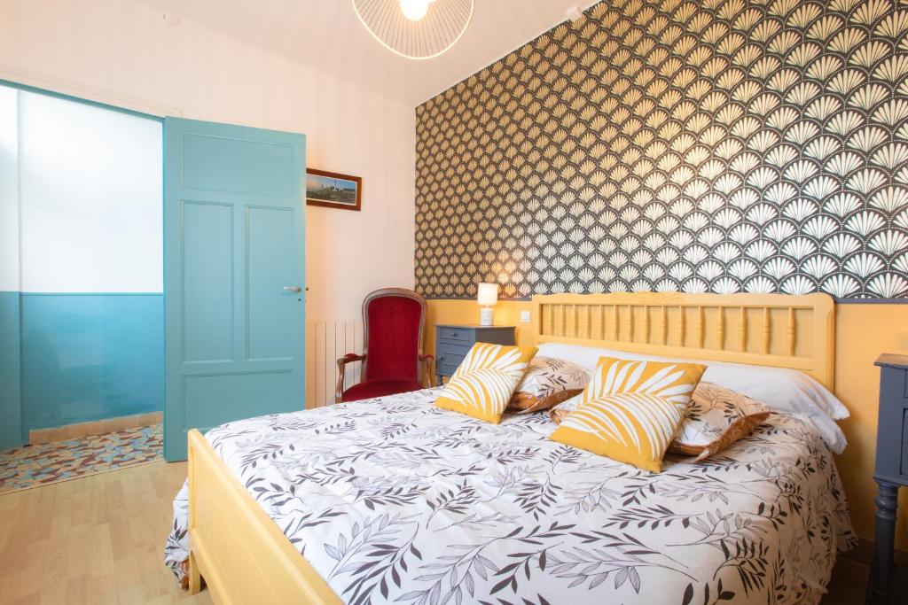 Postel nebo postele na pokoji v ubytování Gîte de la Plage