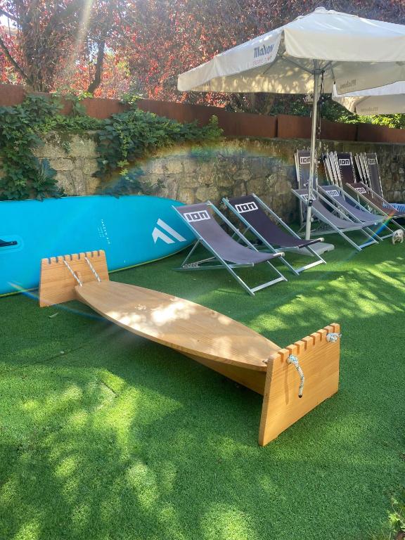 Zahrada ubytování Zarautz Surf House