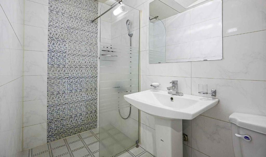 Koupelna v ubytování Motel Lamant