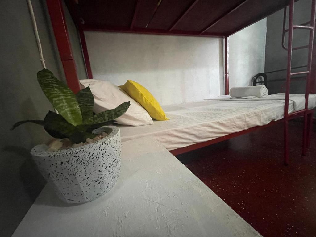 Postel nebo postele na pokoji v ubytování STILT Midigama