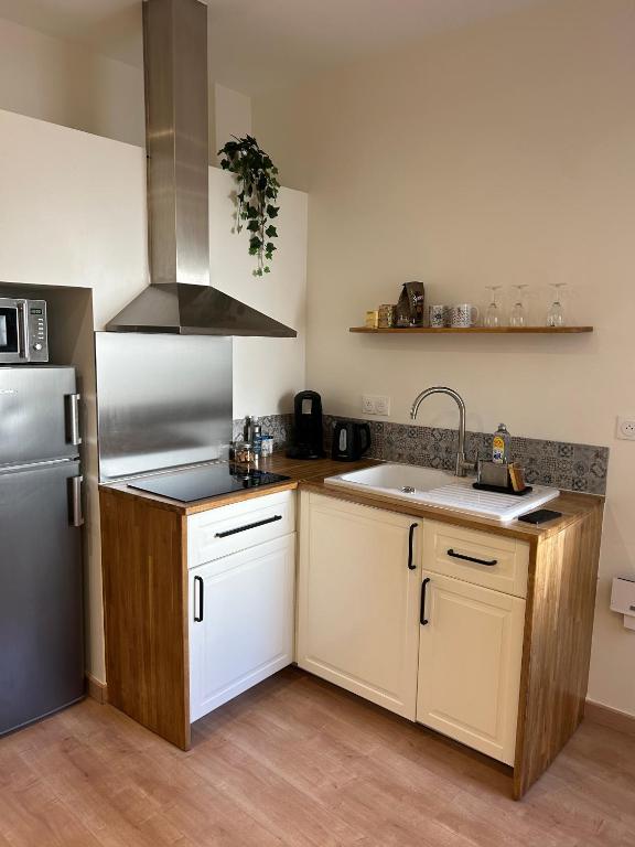 A cozinha ou cozinha compacta de Superbe logement proche de Paris