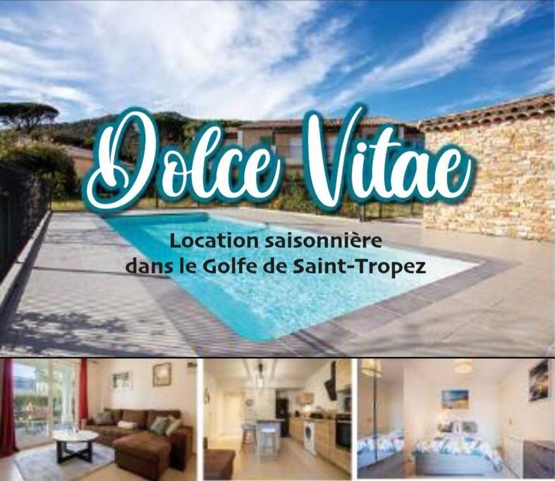 eine Collage mit drei Bildern eines Hauses in der Unterkunft la dolce vitae in Plan-de-la-Tour