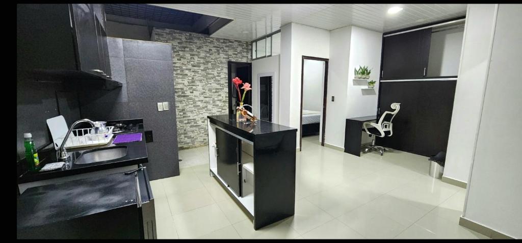 Kuchyň nebo kuchyňský kout v ubytování Apartamento Moderno, Confortable y Central