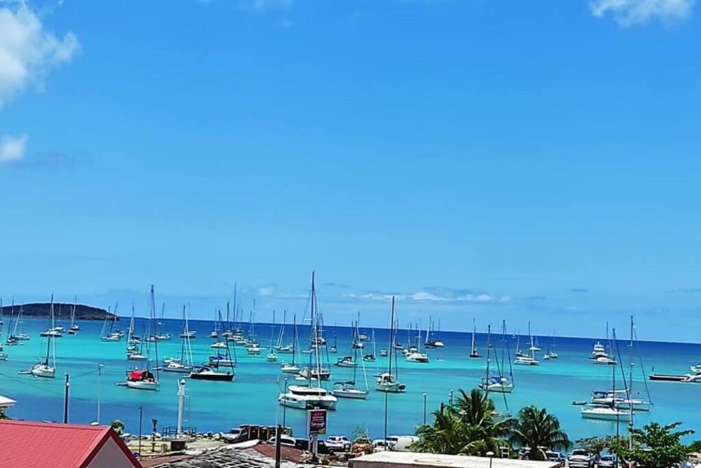 a harbor filled with lots of boats in the water at Duplex Marigot centre-ville in Marigot