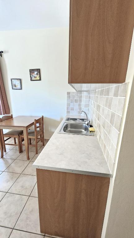 Kuchyň nebo kuchyňský kout v ubytování Lithos Villas Kalavryta