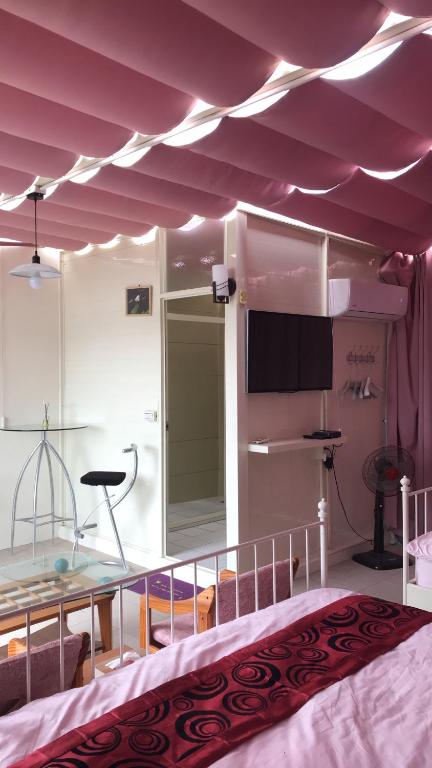 TV a/nebo společenská místnost v ubytování Yun Ting Orchid Garden