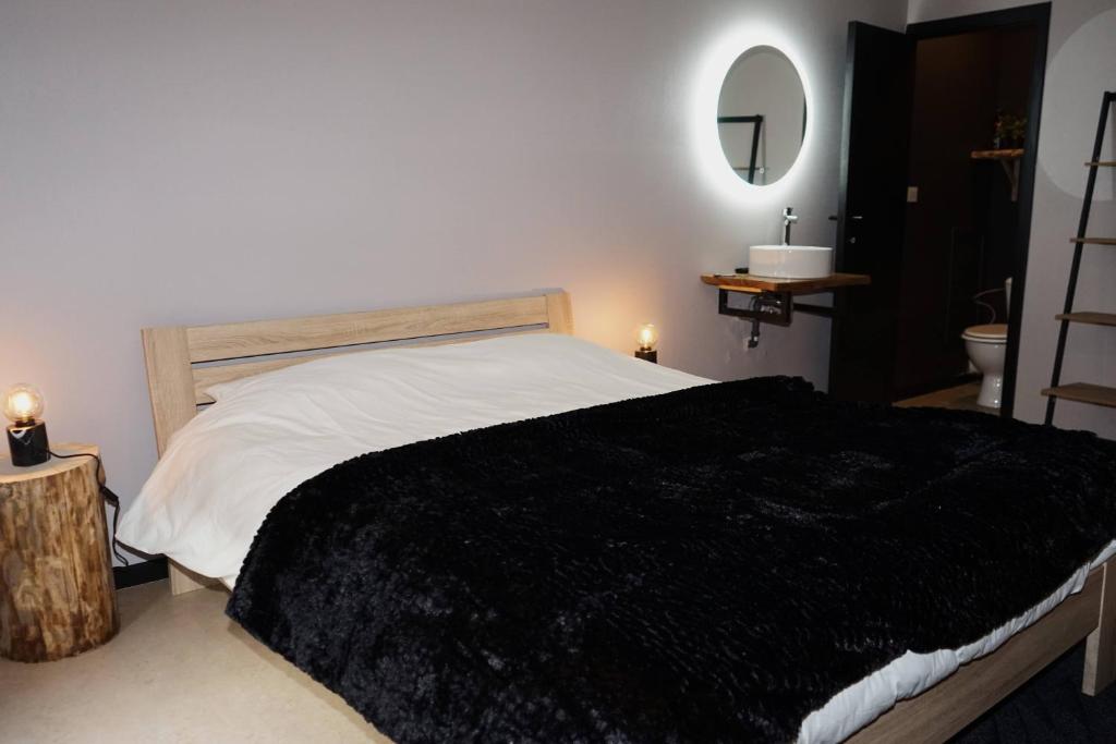 Postel nebo postele na pokoji v ubytování Le petit Chermont