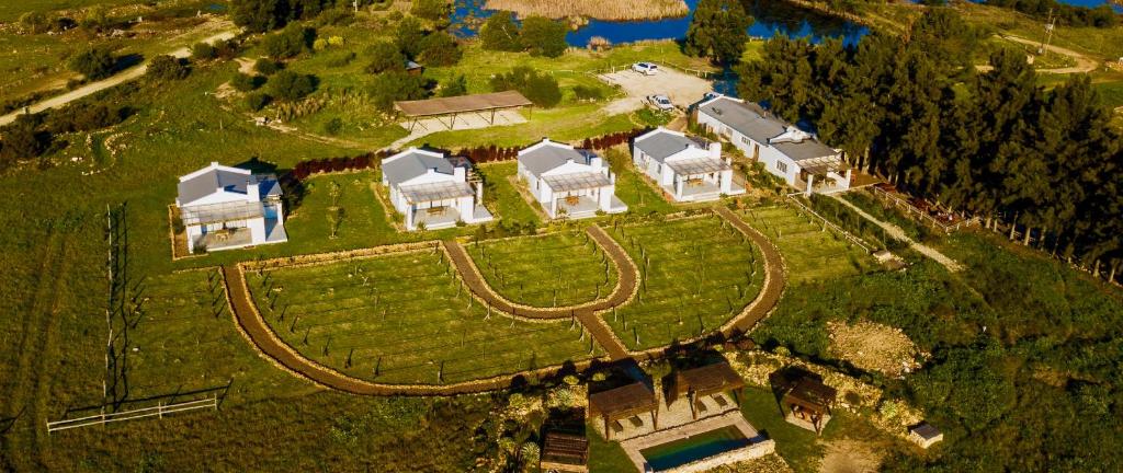 an aerial view of a house on a estate at Duikersdrift Winelands Country Escape in Tulbagh