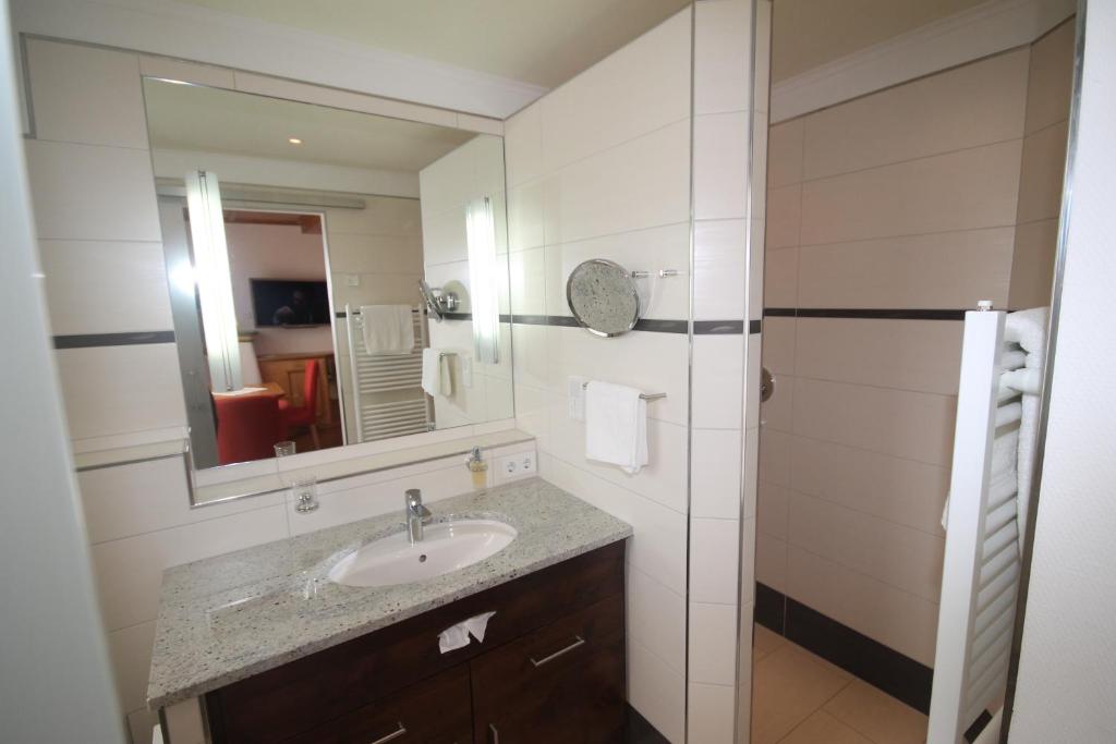 Koupelna v ubytování Wohlfühlhotel Bercher