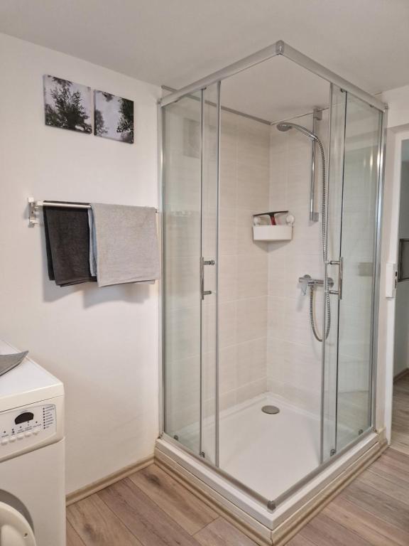 Ein Badezimmer in der Unterkunft Waldbergperle Ernsbach