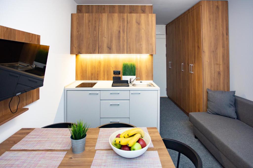 Kuchyň nebo kuchyňský kout v ubytování Ramonda apartman Vila Bela Reka 50m from Gondola - free parking acces
