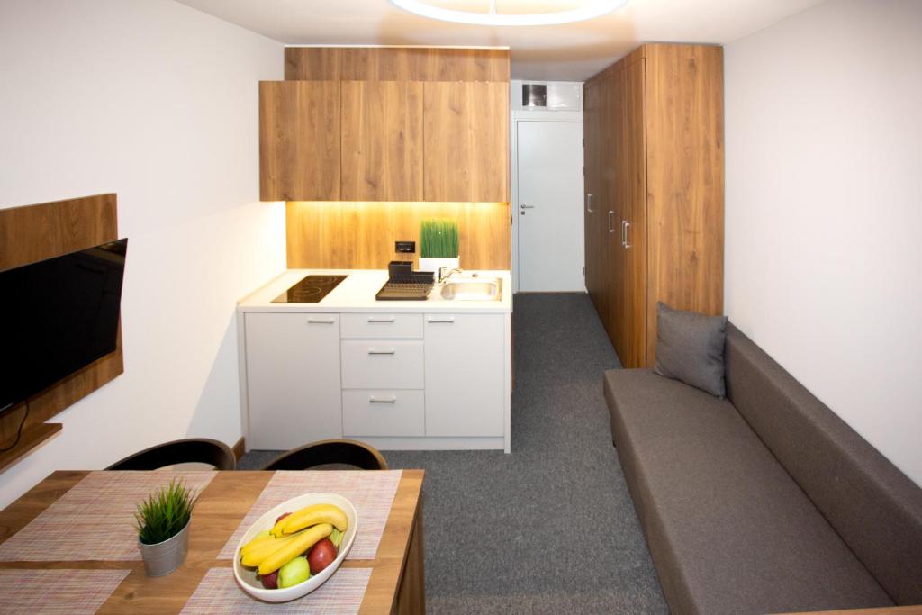Kuchyň nebo kuchyňský kout v ubytování Ramonda apartman Vila Bela Reka 50m from Gondola - free parking acces