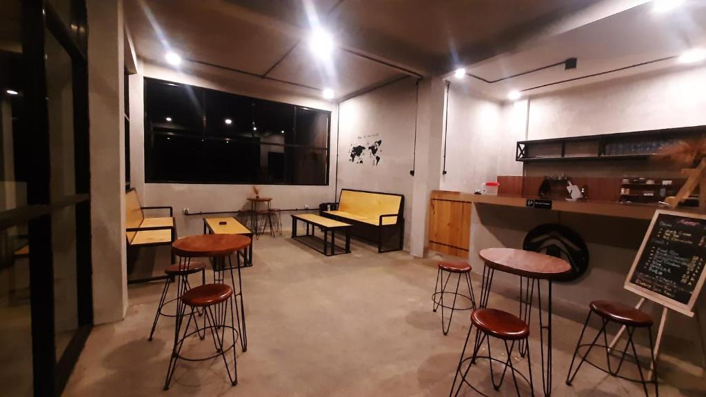 Posezení v ubytování Bromo Dormitory