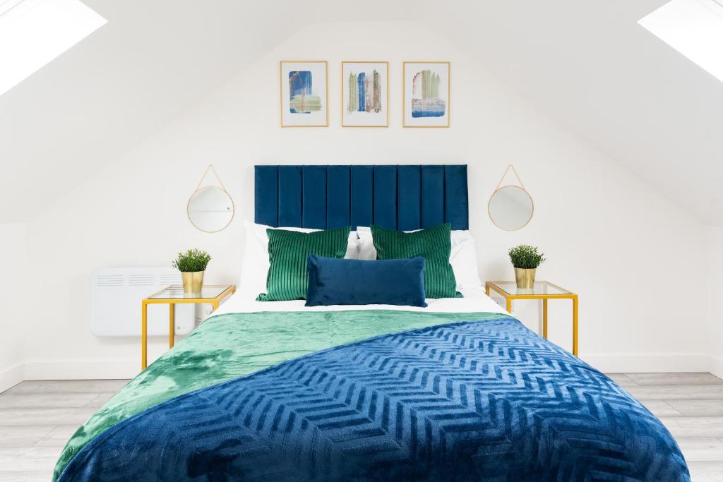 Postelja oz. postelje v sobi nastanitve Cardiff Luxe Living Apartments