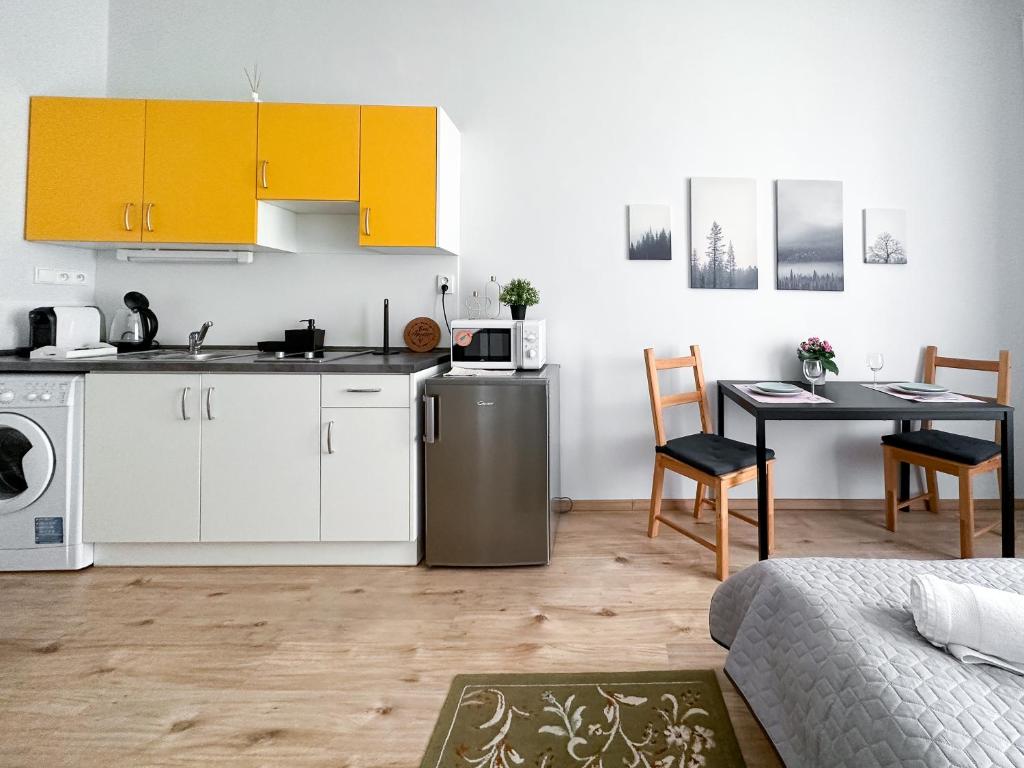 Kuchyň nebo kuchyňský kout v ubytování ELSO apartments