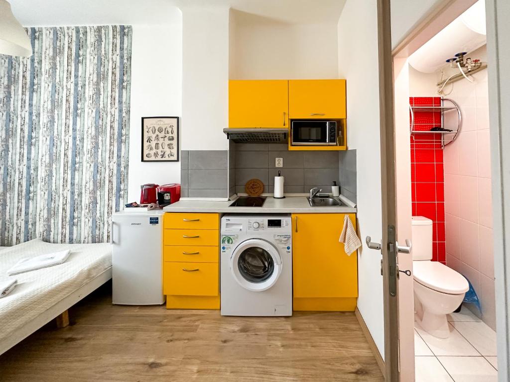 Kuchyň nebo kuchyňský kout v ubytování ELSO apartments
