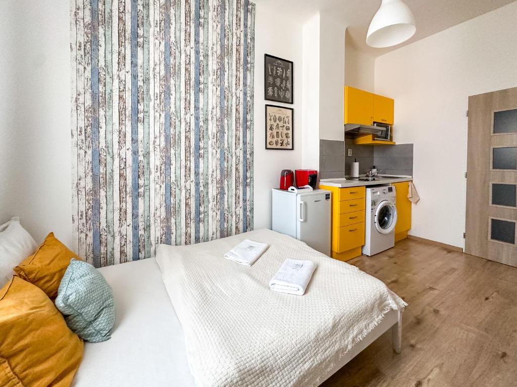 Kuchyň nebo kuchyňský kout v ubytování ELSO apartments