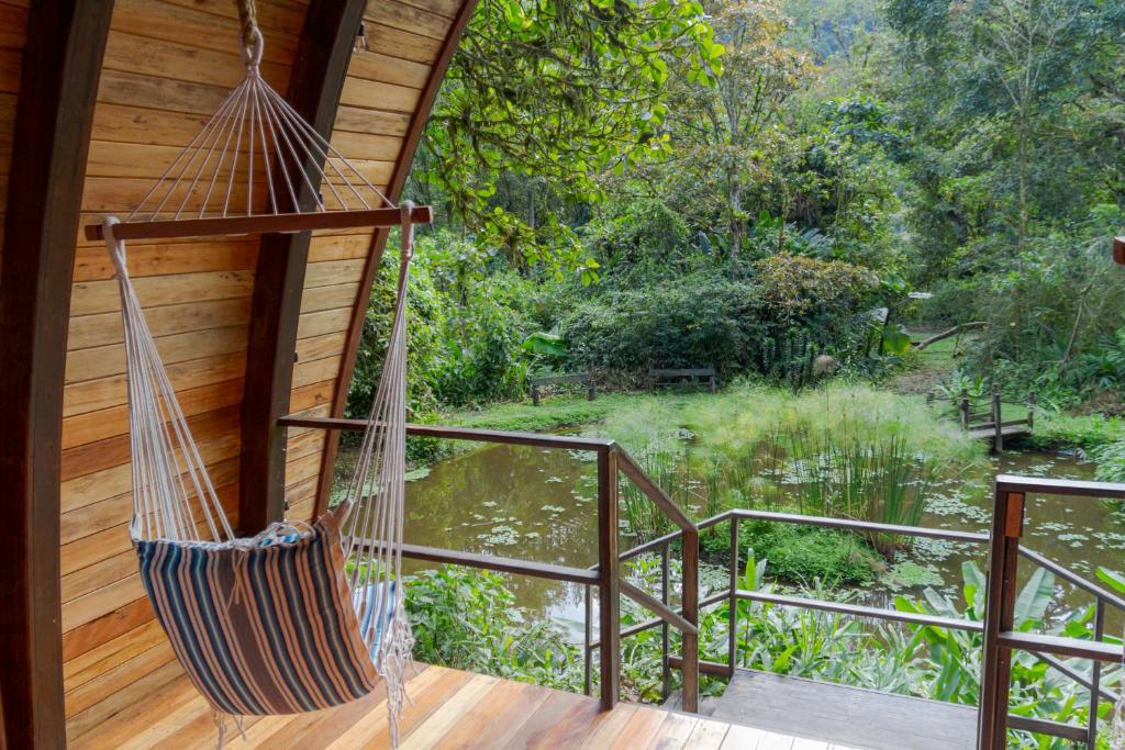 Balkón nebo terasa v ubytování Sacha Urco Lodge y Bosque Protector