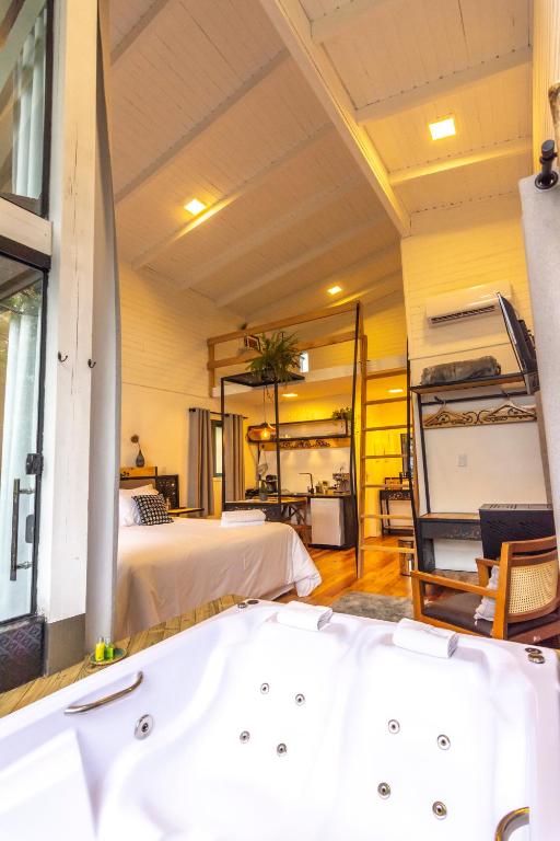 Postel nebo postele na pokoji v ubytování Lofts Kayser Haus