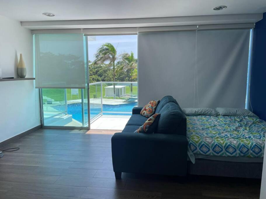 Posezení v ubytování Piscina Mar en el Paraíso Caribe