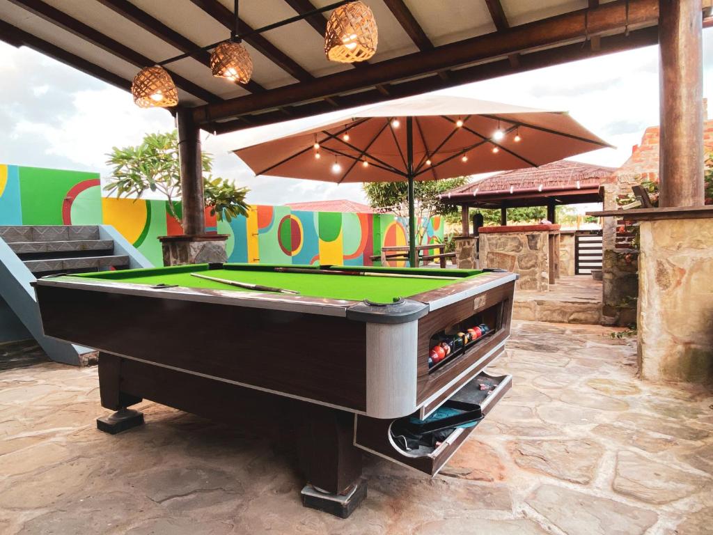 Biliár nebo kulečník v ubytování Jamburae Lodge
