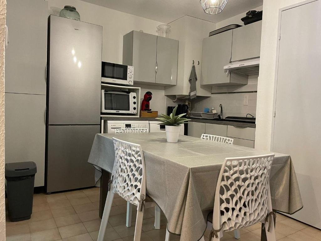 Kuchyňa alebo kuchynka v ubytovaní Appartement T2 46m2 avec grande terrasse
