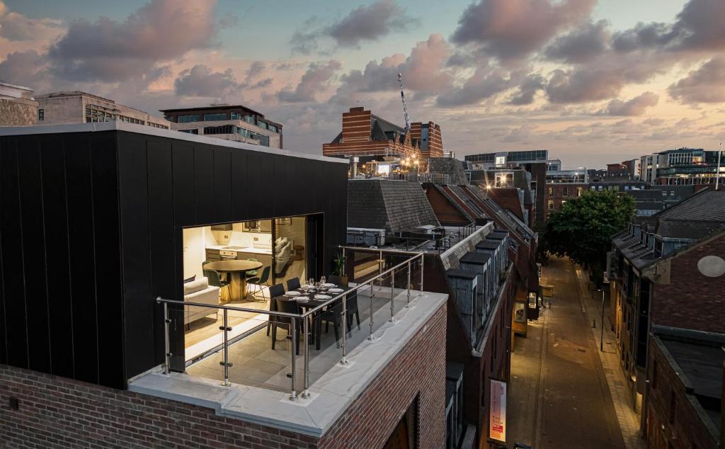 a view from the roof of a building at Aire Apartments (Central) - Executive City Center Apartments in Leeds