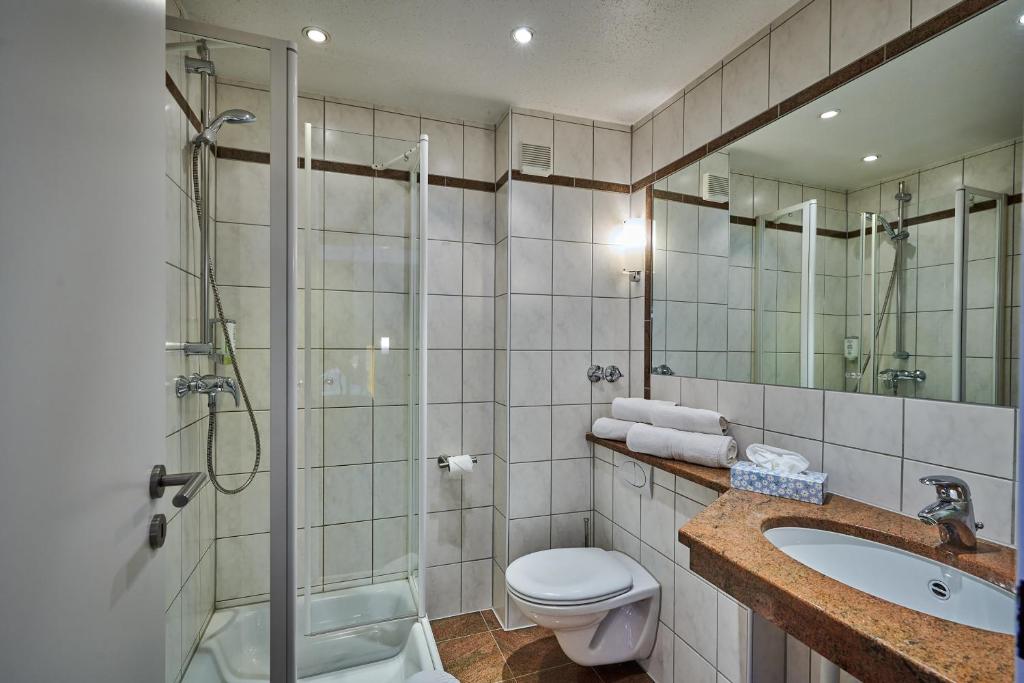 Koupelna v ubytování Hotel Westend