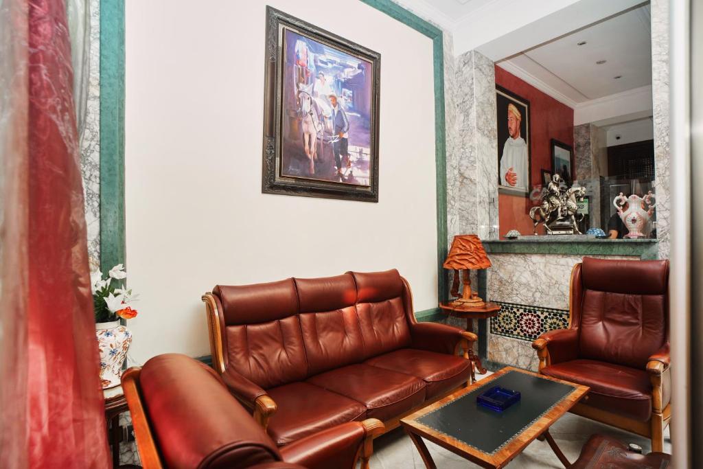 Posezení v ubytování Hôtel Texuda