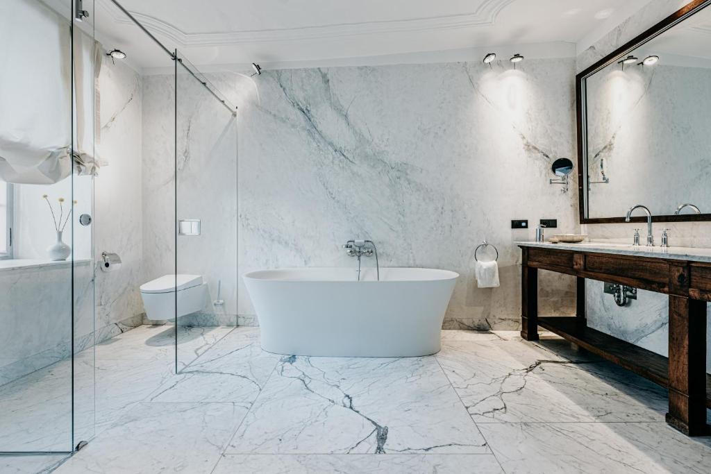 Koupelna v ubytování Hotel PURS