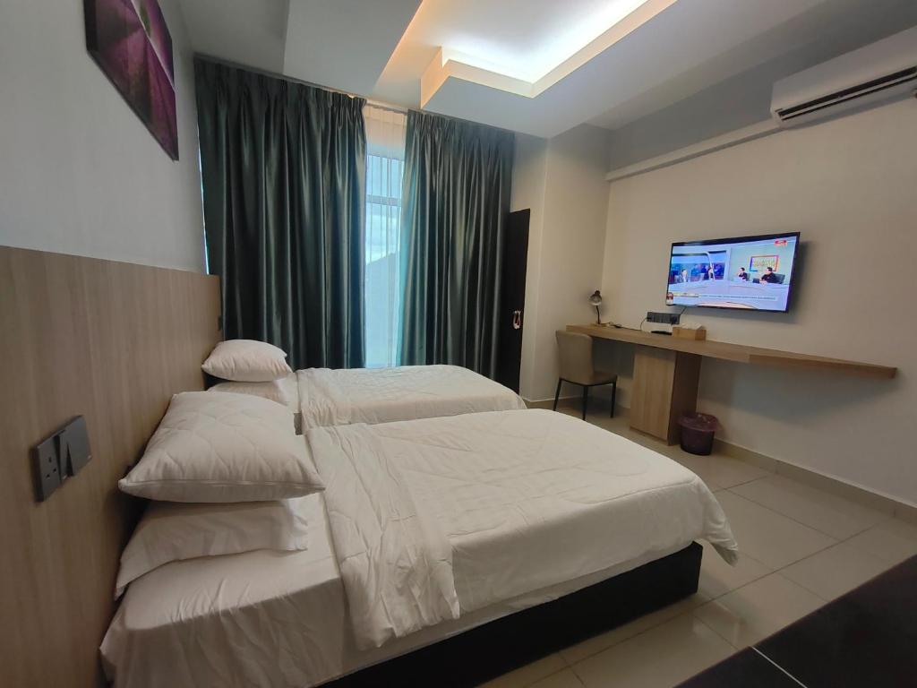 Postel nebo postele na pokoji v ubytování Hanan Studio Apartment with Pool, Wifi & Netflix