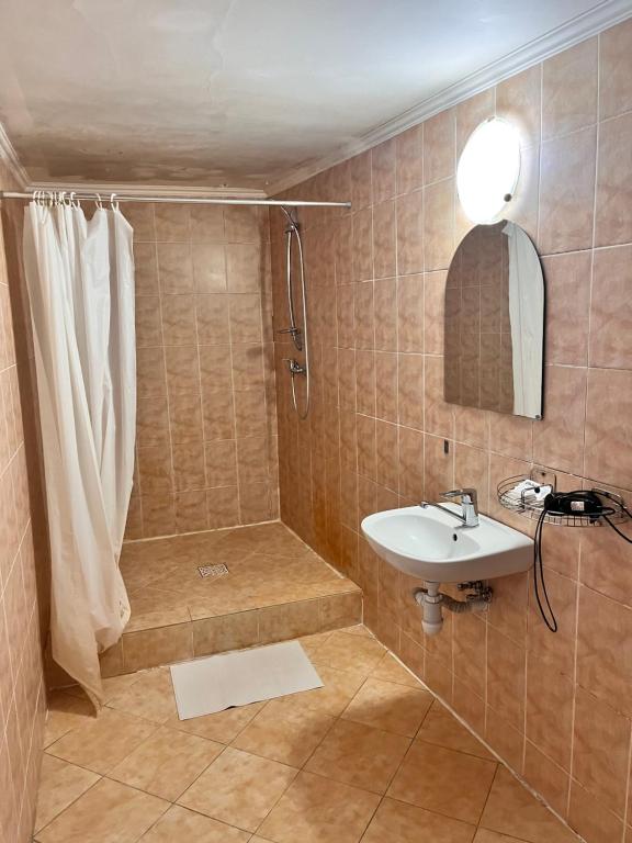 Koupelna v ubytování Mala Praha