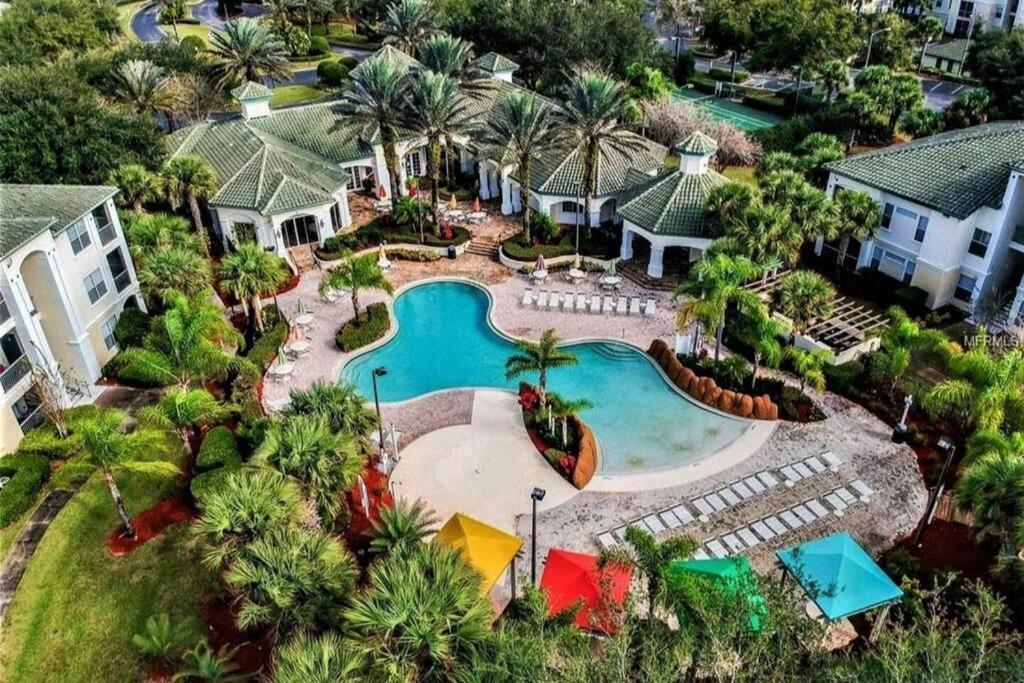 an aerial view of a pool at a resort at Theme Park Paradise! in Kissimmee