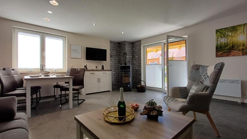 TV a/nebo společenská místnost v ubytování Premiumhaus Hygge